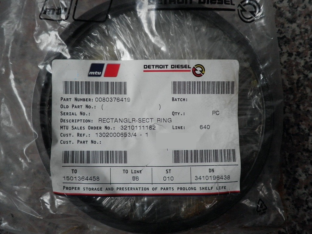 Mtu 396 Piston Ring (part no: 0080376419)