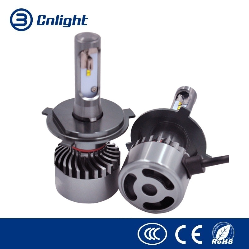 Cnlight M2- Hi/Lo H4 H7 High Quality Pair 6000K 7000lm LED Car Headlight Lamp Replacement Bulb