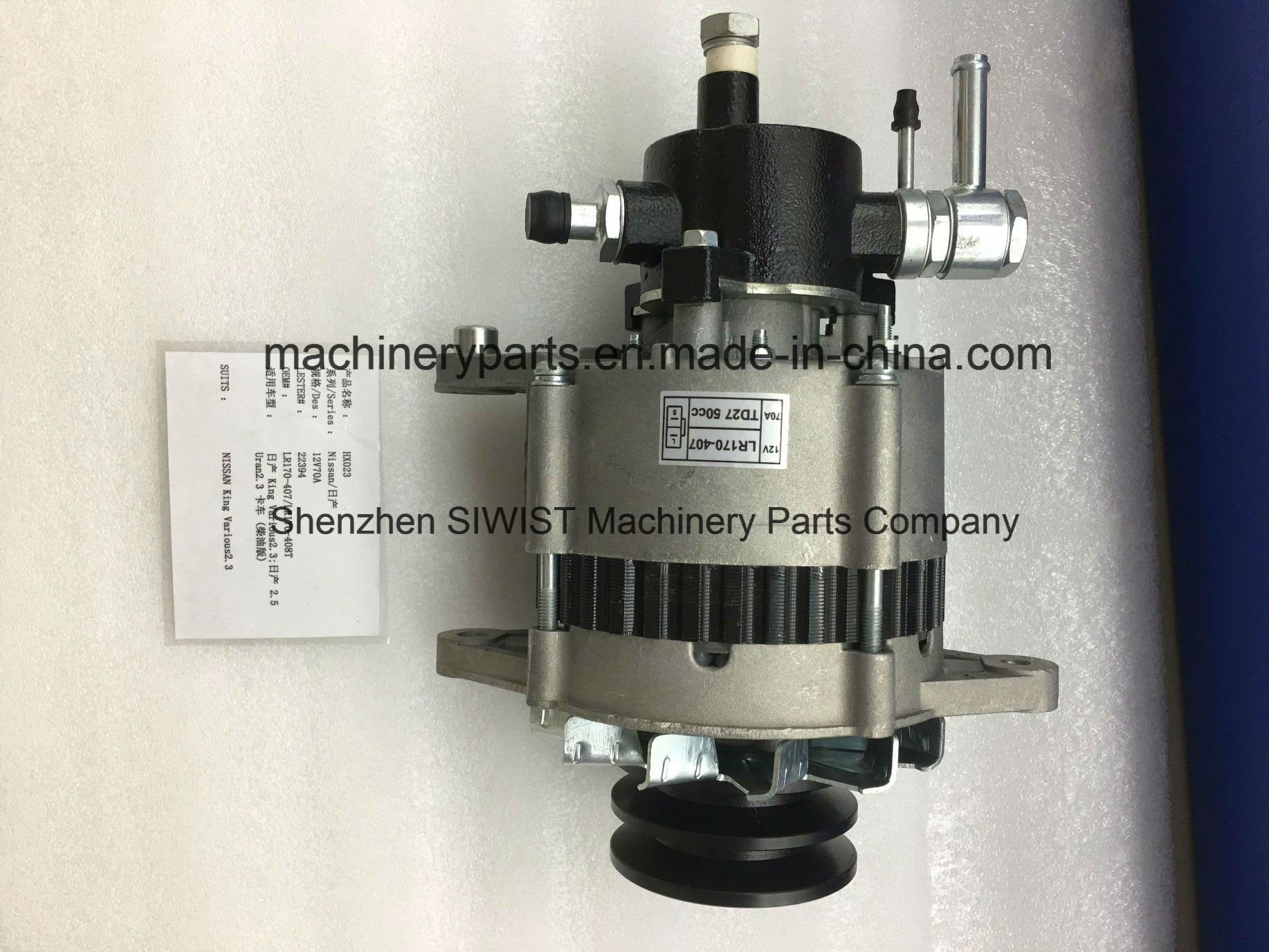 Alternator Lester 22394 Lr170-407 Lr170-407b Lr170-408t Lr170-408c 23100-02n14 23100-02n15 23100-02n18 Lra1350 for Nissan King Various Uran Td25 Td27