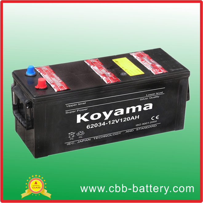 62034-Mf 120ah 12V Maintenance Free Battery for Heavy Duty Truck