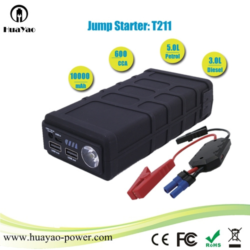 Mini Jump Starter 600A Peak Lithium Battery Power Supply Battery Charger