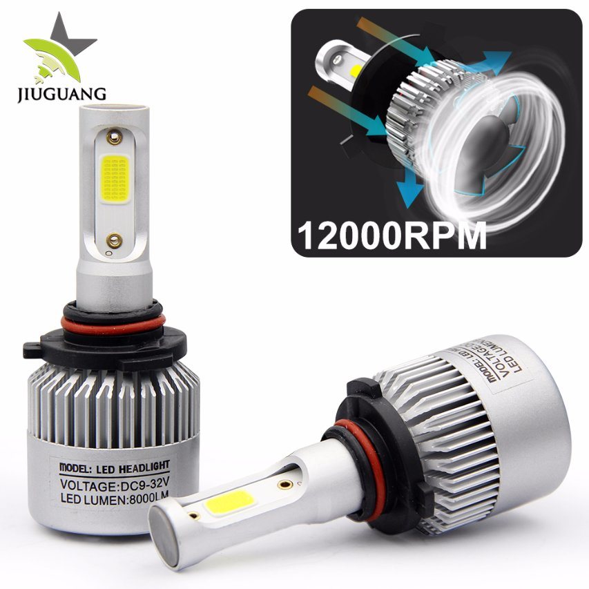 S2 Three Side LED Head Lights Conversion Headlamp 36W 6500K H7 H4 COB Auto Car LED Headlight Bulb