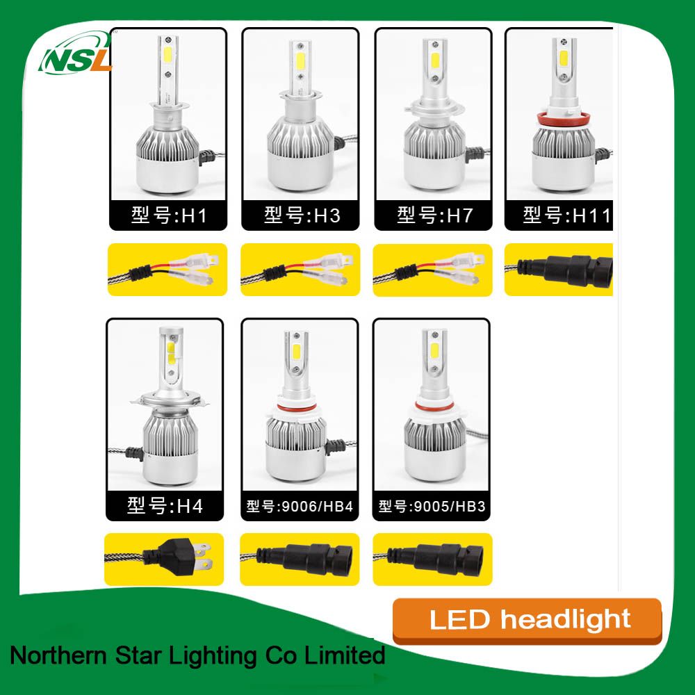 H13 C6 LED Headlight Kit Apply to Cars Motorcycle Headlight