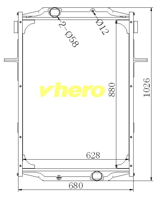 Auto Spare Parts Aluminum Auto Radiator for Truck Df Kinland K2200