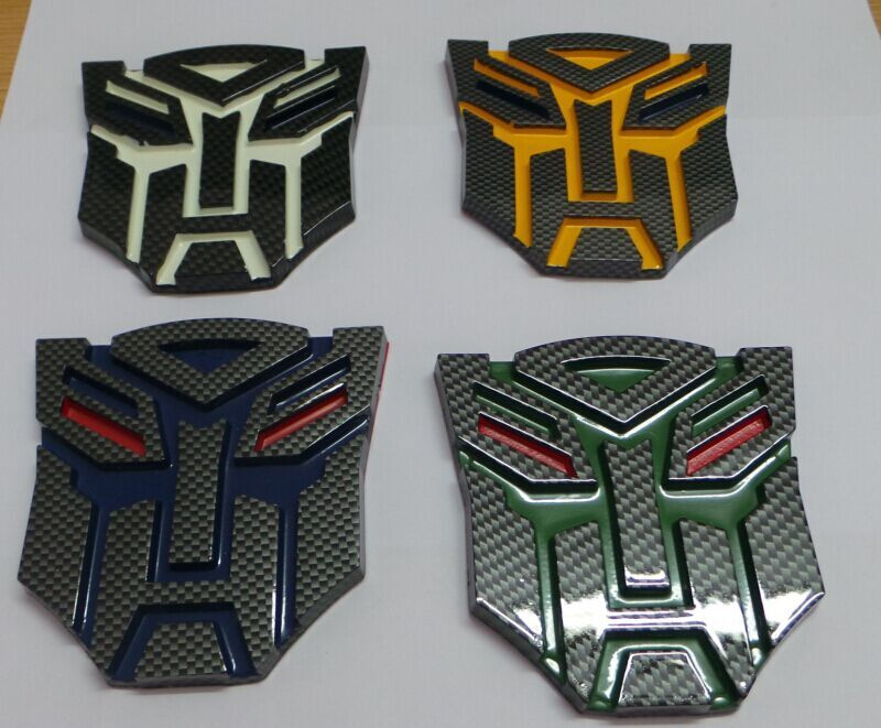 Wholesales 3D Carbon Fiber Car Transformers Emblem Plastic Auto Badge