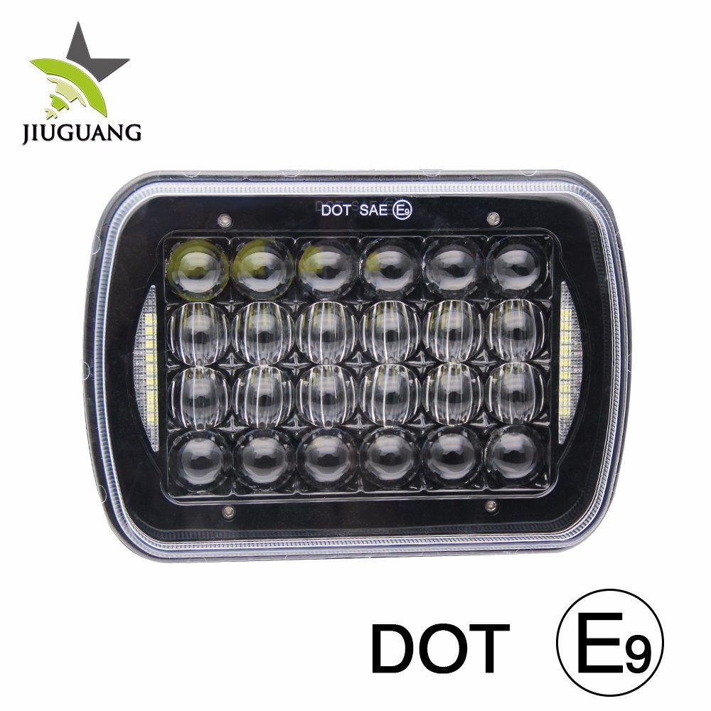 Super Bright LED Auto Head Lamp Angel Eyes DRL 48W 6500K Waterproof IP68 4X4 Jeep Truck Car Offroad 5X7 LED Headlight