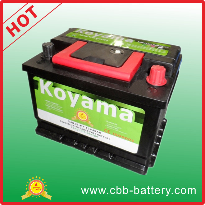 DIN45 Automotive Car Battery 45ah 12V Auto Battery