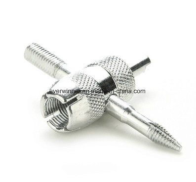 Tire Valve Repair Key Tool Remover Thread Cleaner + Cores