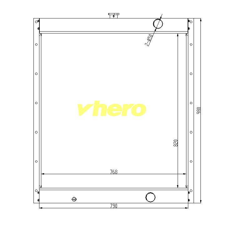 Water Cooled Car Radiator for Technical Vehicle Xgma 822 Old Type