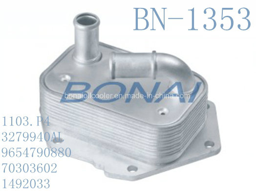 Aluminum Engine Auto Oil Cooler/Radiator for Ford/Volvo (OEM: 1103. P4/3279940AL/9654790880/70303602/1492033)