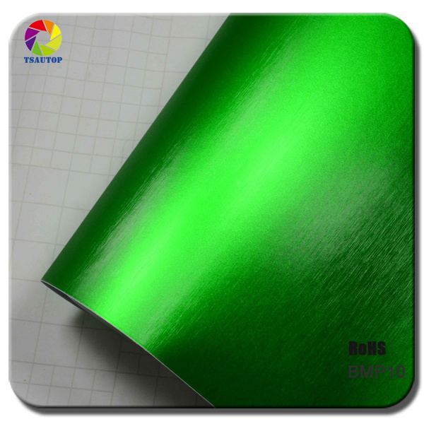 Green Brushed Matte Chrome Car Wrap Metallic Pearl Vinyl