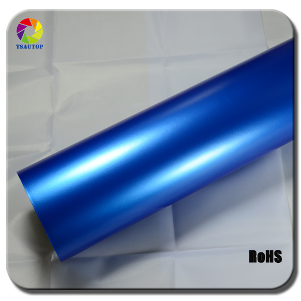 High Quality 1.52*20m Blue Glossy Metalic Pearl Car Vinyl