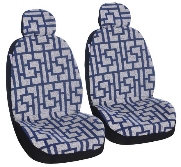 Universal Fit Full Set Jacquard Fabric Soild Comfortable Car Seat Cover