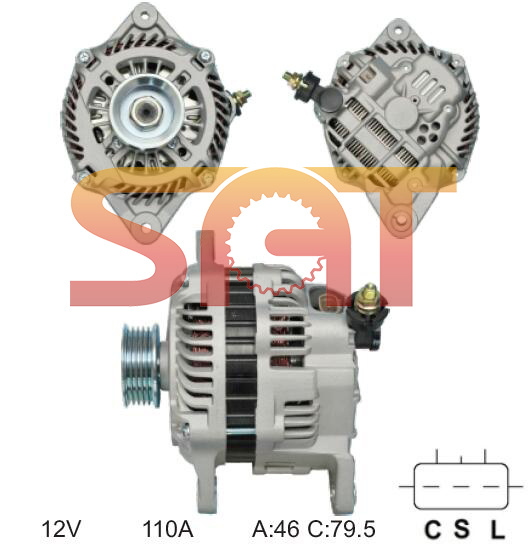 for Mitsubishi Alternator A3tg0491 Ca2084IR 11226