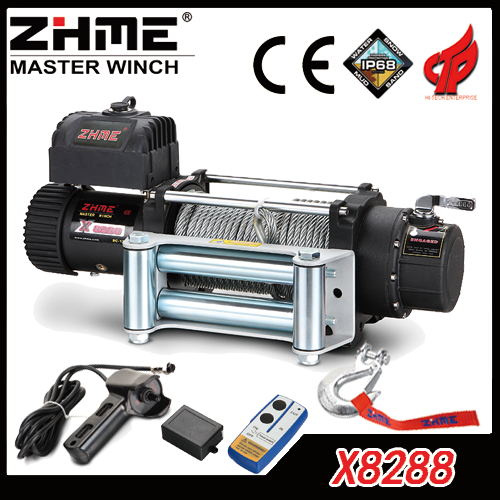 8288lbs Wire Rope Fast Speed Electric Winch for Jeep