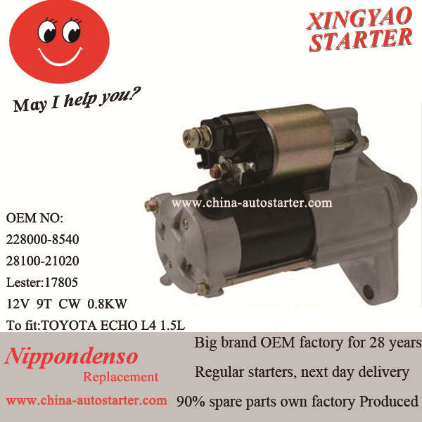 Hot Selling 0.8kw Starter Motor for Toyota Echo, Yaris (228000-8540)