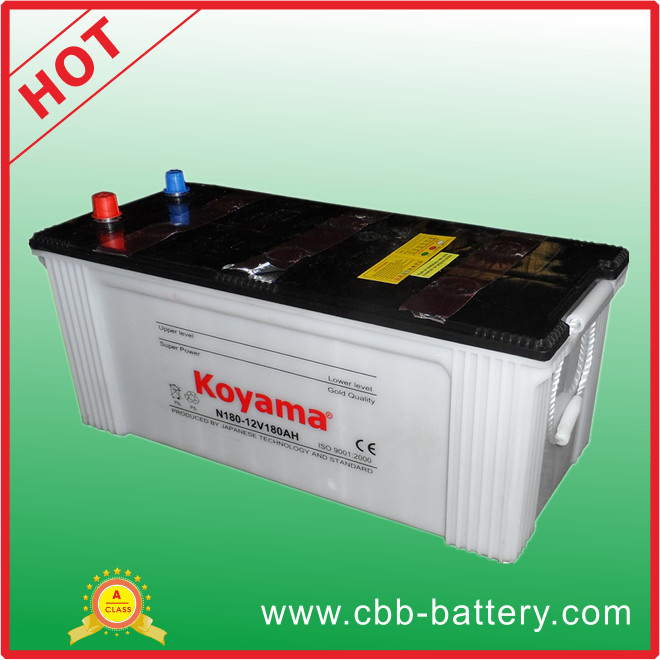 180ah 12V Dry Charge Heavy Duty Truck Battery N180