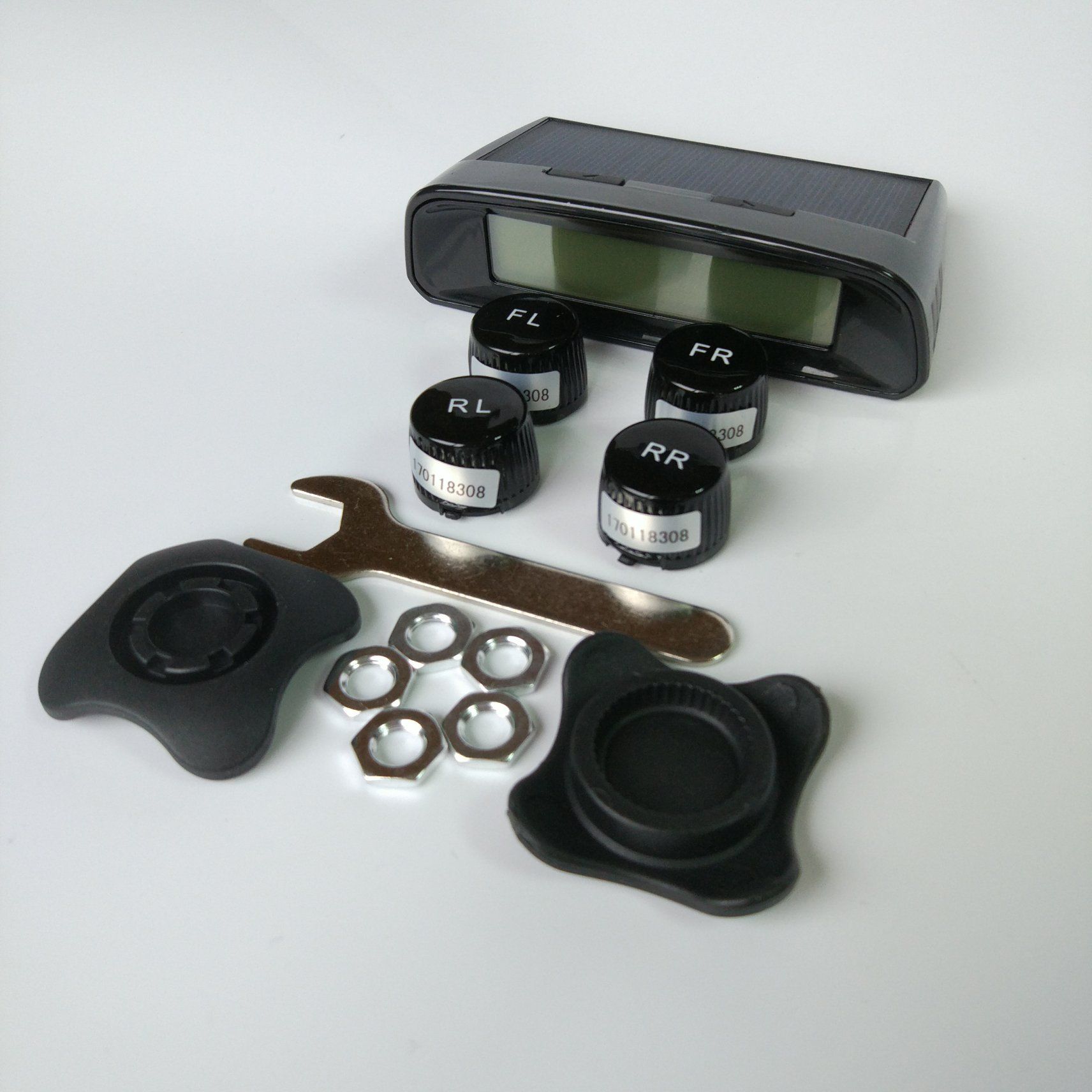 Smart Car TPMS Tire Pressure Monitoring System Solar Energy TPMS Digital LCD Display 4 Extenral Sensors Auto Security Alarm Systems