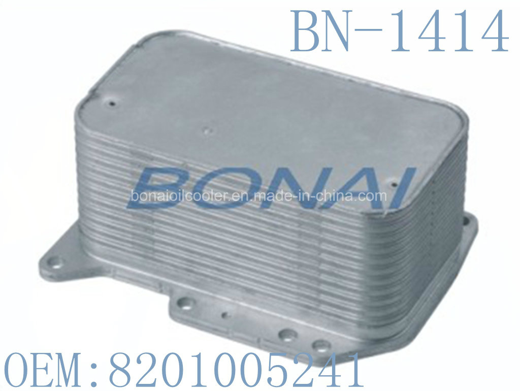 Aluminum Engine Auto Oil Cooler/Radiator for Peugeot/Renault (OEM: 8201005241)