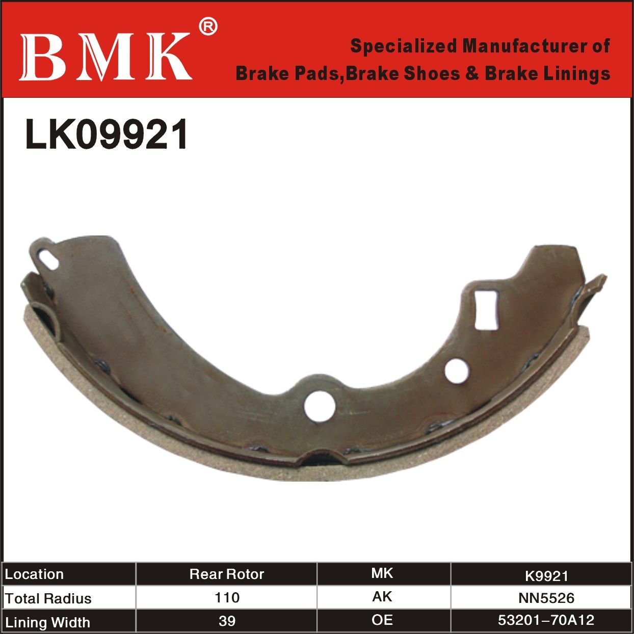 High Performance Brake Shoes (K9921) for Suzuki