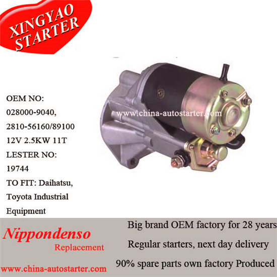 OEM Code 028000-9040, 28100-56160, 89100 Denso Starter for Toyota