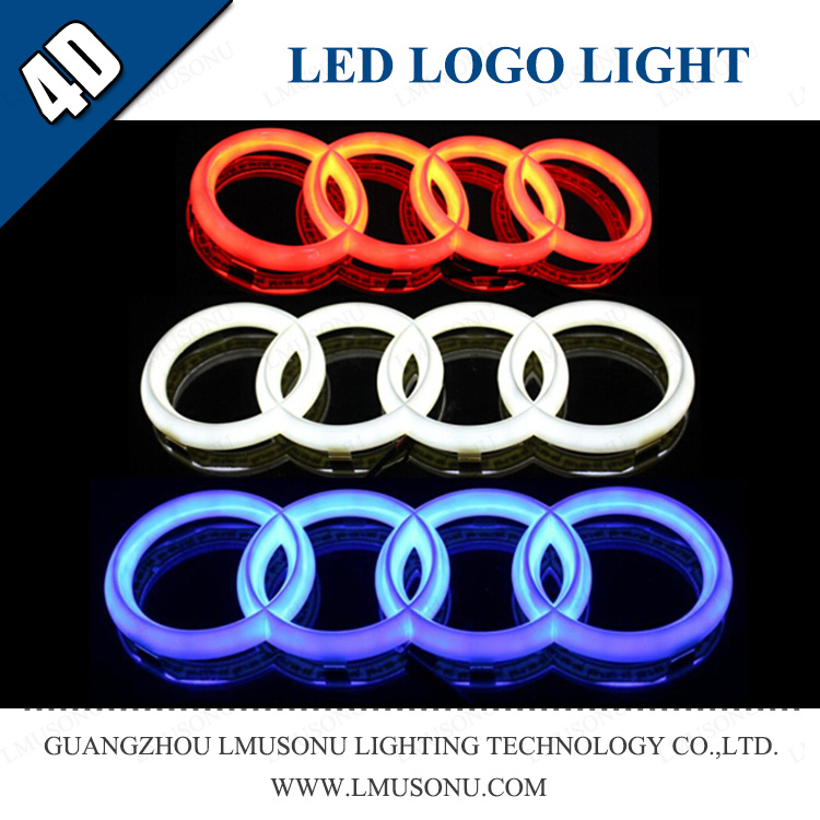 4D LED Logo Light for Audi LED Auto Logo Car Door LED Logo Laser Light