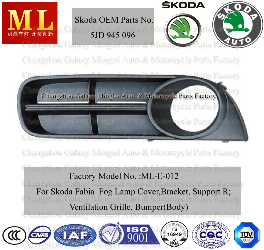 Auto Fog Lights Grille for Skoda Fabia From 2007 (5J0853666)