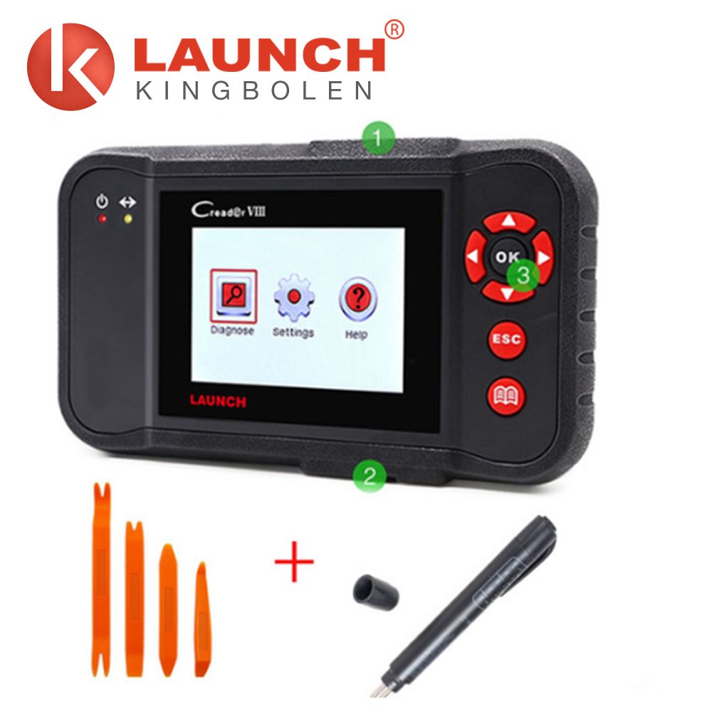 Launch Creader VIII Code Reader X431 Creader 8 Supports 4 System + ERP +Oil Reset +Sas Free Update Online Creader Cr8 with Gifts