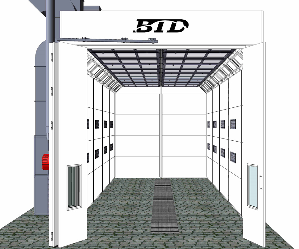 Ce Approved Big Painting Room Used Bus Paint Booth German Technology