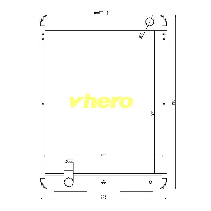 Heat Exchanger All Aluminum Auto Radiator for Technical Vehicle for Hyundai 215-7