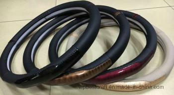 Lamb Leather Cover for Steering Wheel with Different Design (BT-7212)