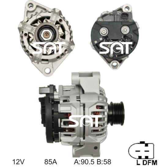 Bosch Alternator 0124225011 Ca1576IR 21467