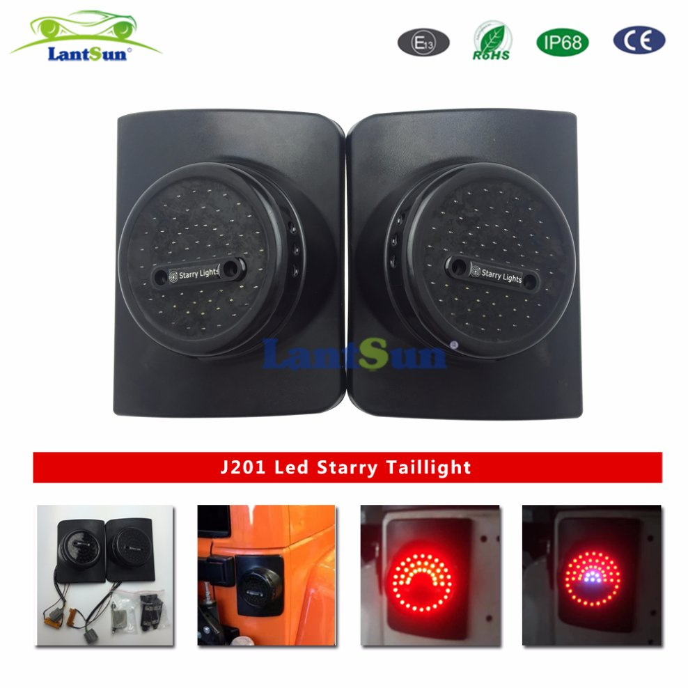 for Jeep Jk Wrangler Black Rear Parking Stop Light LED Starry Taillight