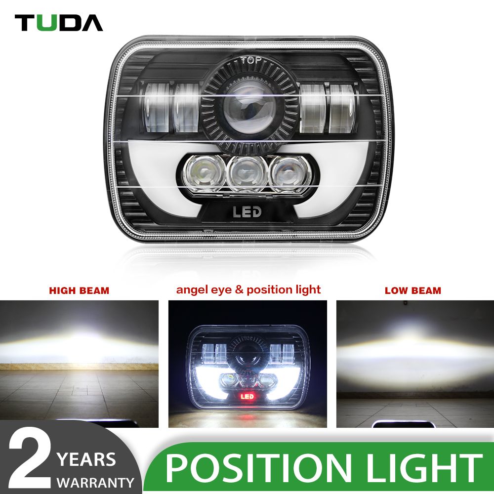 Hot DRL 55W 25W High Low Light Truck 5X7 LED Headlight