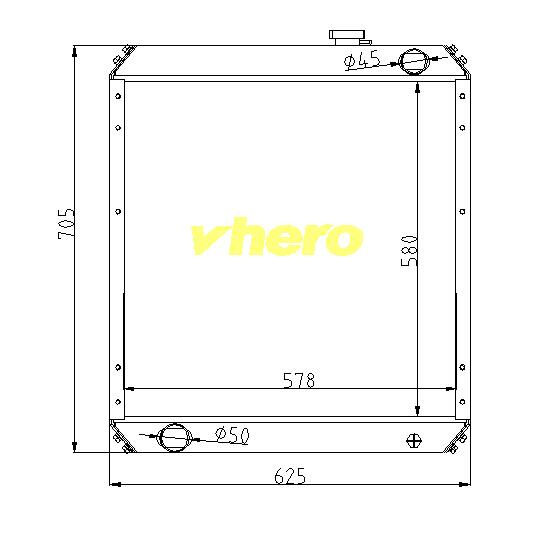 Heat Exchanger Aluminum Auto Radiator for Yuchai Yc4e150gp-4-F-000