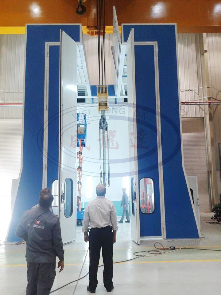 Wld-RS Industrial Transformer Roof Slot Roof Open Spray Painting Booth with 3D Lifter