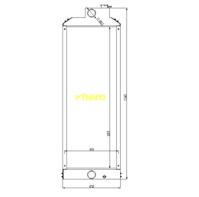 Auto Parts Heat Exchanger Aluminum Radiator for Technical Vehicle Cat345/349d