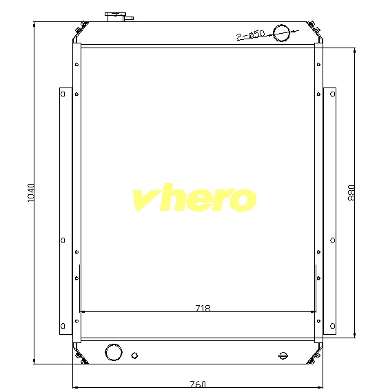 Heat Exchanger Aluminum Auto Radiator for Technical Vehicle Sany 210c