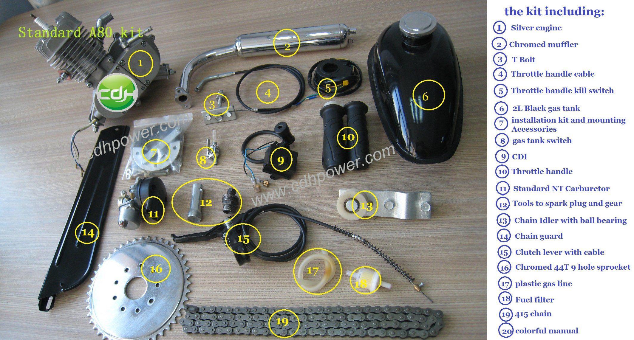 Gas Powered Bicycle Engine Kit/Motorized Bicycle Parts