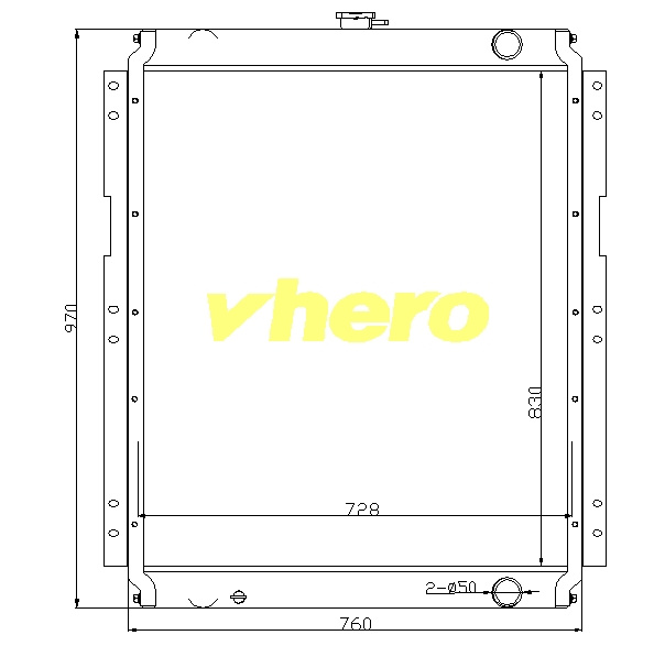 Heat Exchanger Cooler Aluminum Radiator for Technical Vehicle Xgma 200