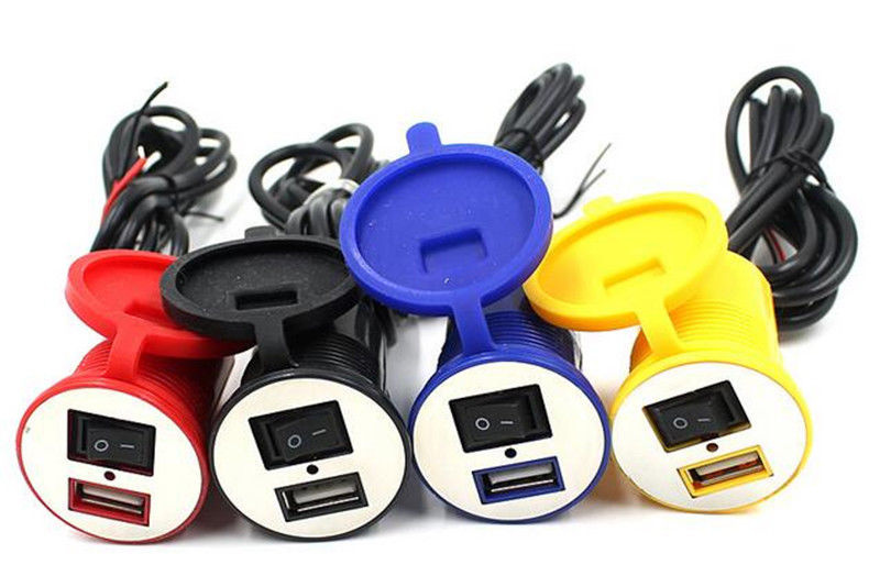 12V USB Motorcycle Mobile Phone Charger Power Socket
