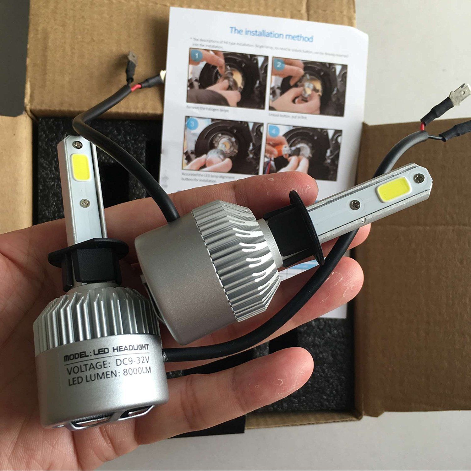 Hight Quality S2 H1 COB LED Car Headlight