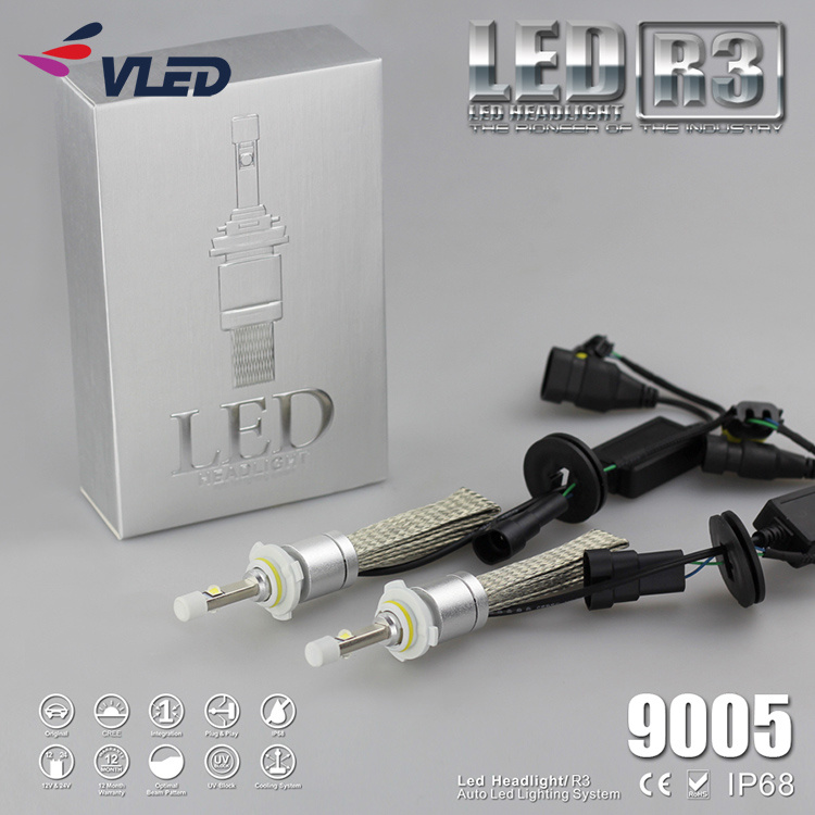 Super Waterproof R3 Headlights LED Car LED Light 9005 9006