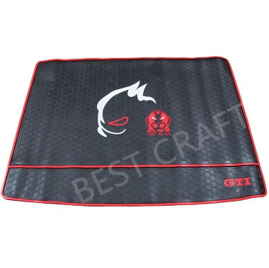 UK Market Trunk Mat Pattern Rubber Trunk Liner Beige Cargo Mat