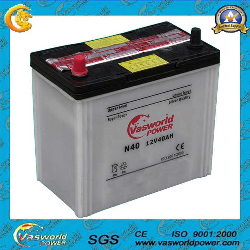 Trustable N40 12V40ah Car/Automobile Dry Charged Battery