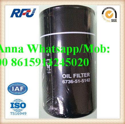 6736-51-5142 High Quality Truck Auto Oil Filter for Komatsu (6736-51-5142)