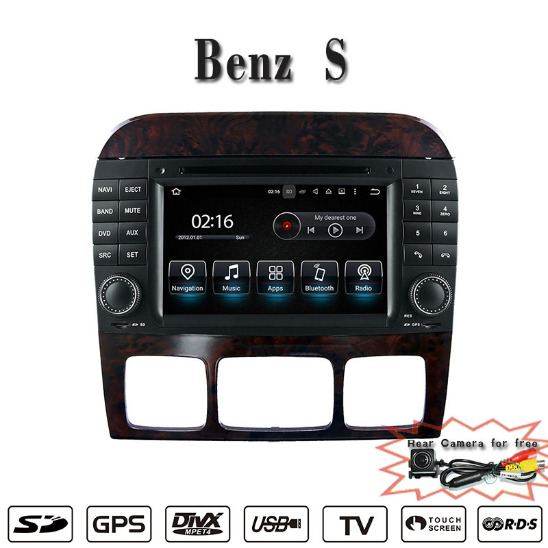 Carplay Anti-Glare Android 7.1 GPS Navigation Tracker for Mercedes Benz S-Class Car DVD Player Tracking Device