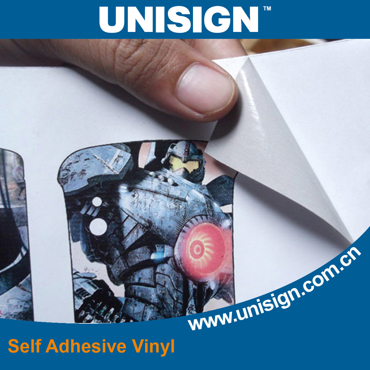 Waterproof Self Adhesive Vinyl Sticker Rolls Foeco-Solvent and UV Printing