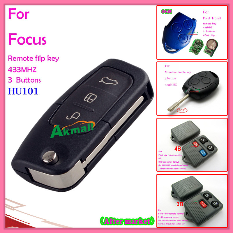 Car Key for Auto Mondeo with 3 Button 433MHz