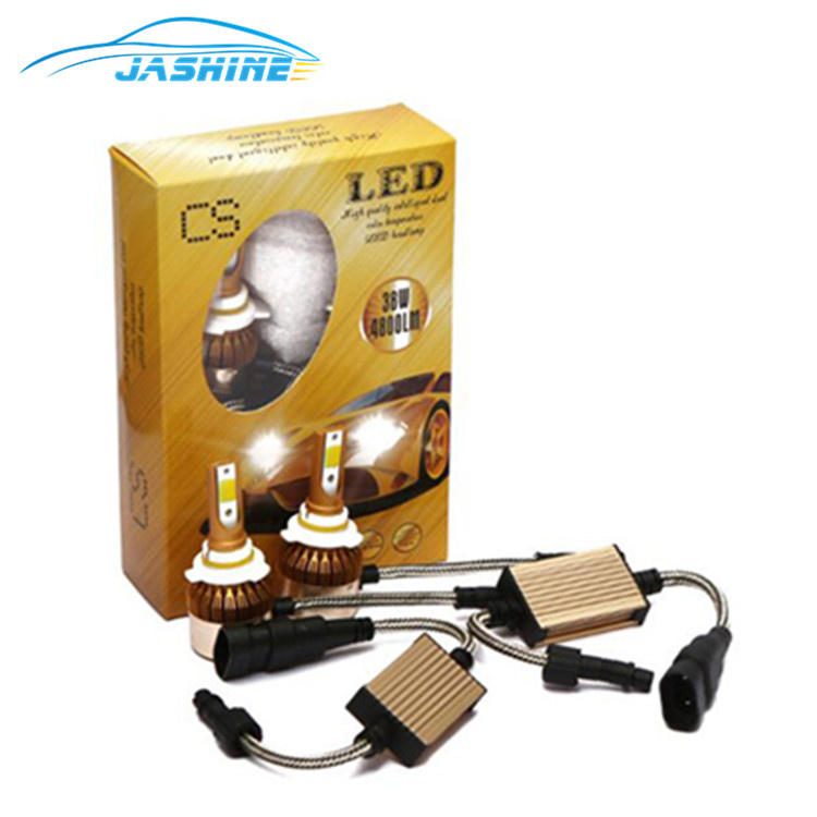 38W 4800lm IP68 9V-32V Yellow and White with Fans CS Dual Color Auto LED Headlight